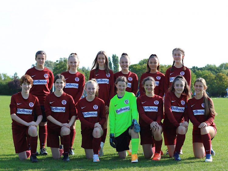 Merstham Girls kick off football season with new shirts from housebuilder