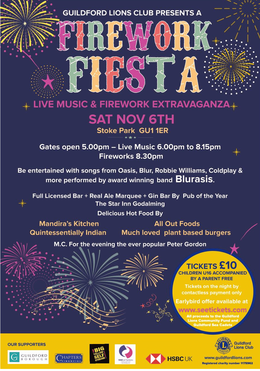Guildford Fireworks Fiesta - Bonfire Night in Surrey