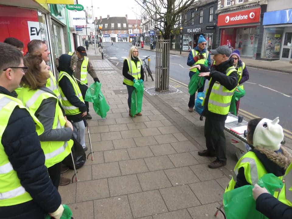 Litter picking group