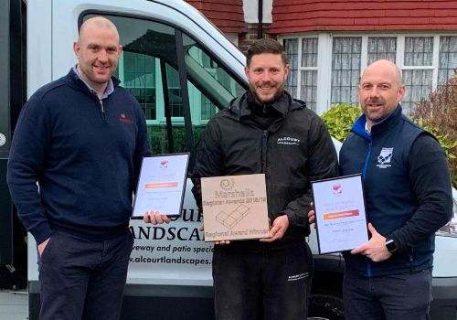 Alcourt Landscapes Celebrates Regional Awards for Excellence in Driveway Transformation and Creative Use of Marshalls Products