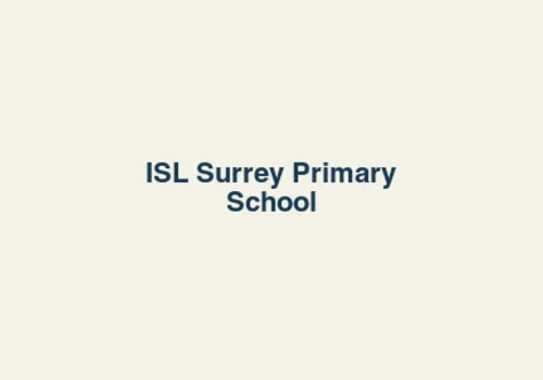 ISL Surrey Primary School editorial name graphic