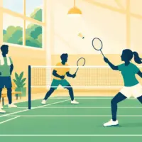 Illustration of a local badminton club