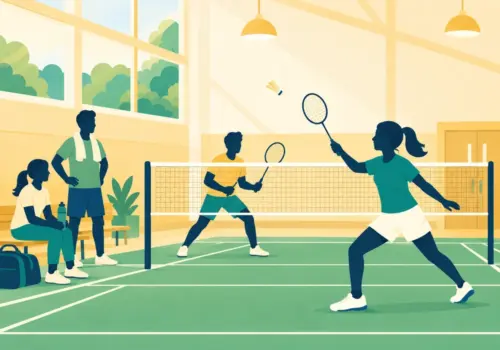 Illustration of a local badminton club