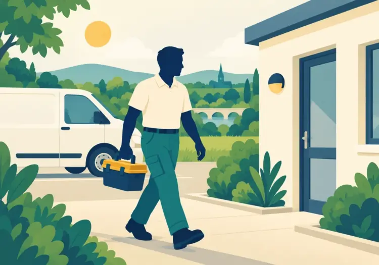 Illustration of a maintenance worker in Surrey